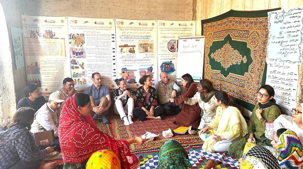 the delegation visiting the Adolescent Friendly Centre