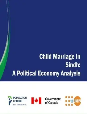 Child Marriage in Sindh: A Political Economy Analysis and Policy Options