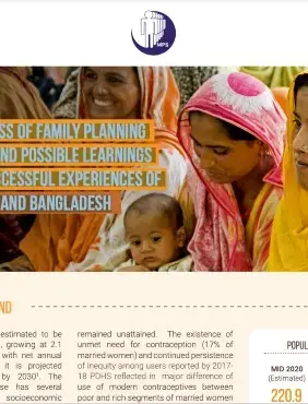 Policy Brief: Slow progress of Family Planning in Pakistan and possible Learnings from the successful experiences of Iran, Turkey and Bangladesh